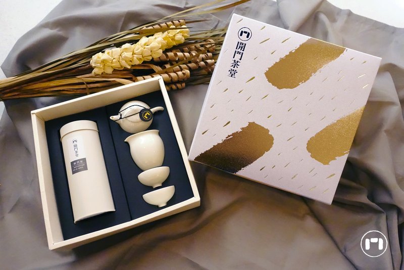 开门茶堂 经典茶具特选礼 - 茶 - 瓷 金色