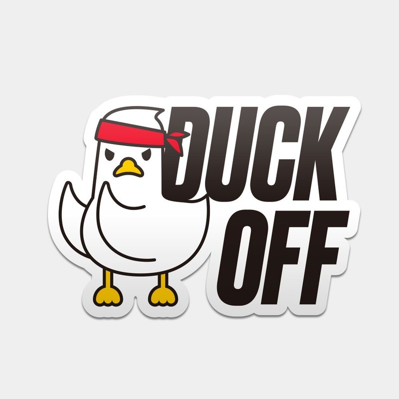 Duck Off 大可不必 防水贴纸组合 可贴笔电 行李箱 汽机车 167 - 贴纸 - 防水材质 白色