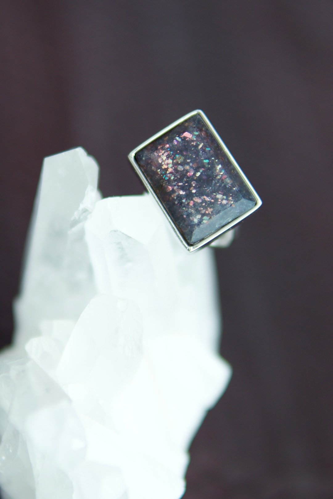 血滴堇青石 S925银戒指 斯里兰卡 - 戒指 - 水晶 