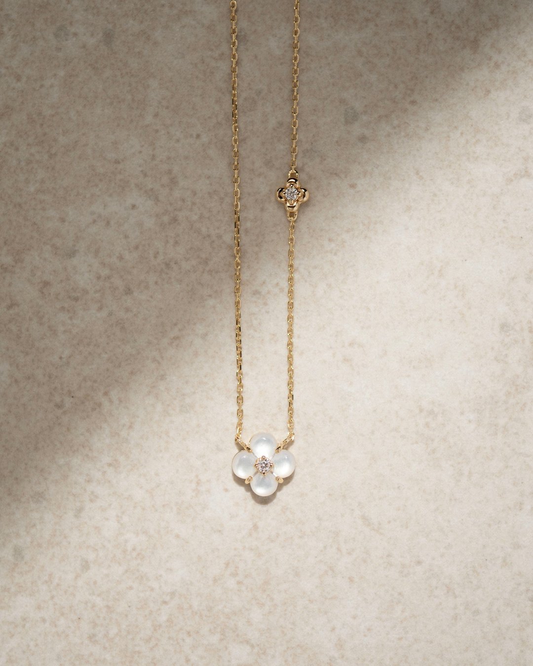 【新品】Clova Necklace│ 四叶花母贝项链 - 项链 - 纯银 金色