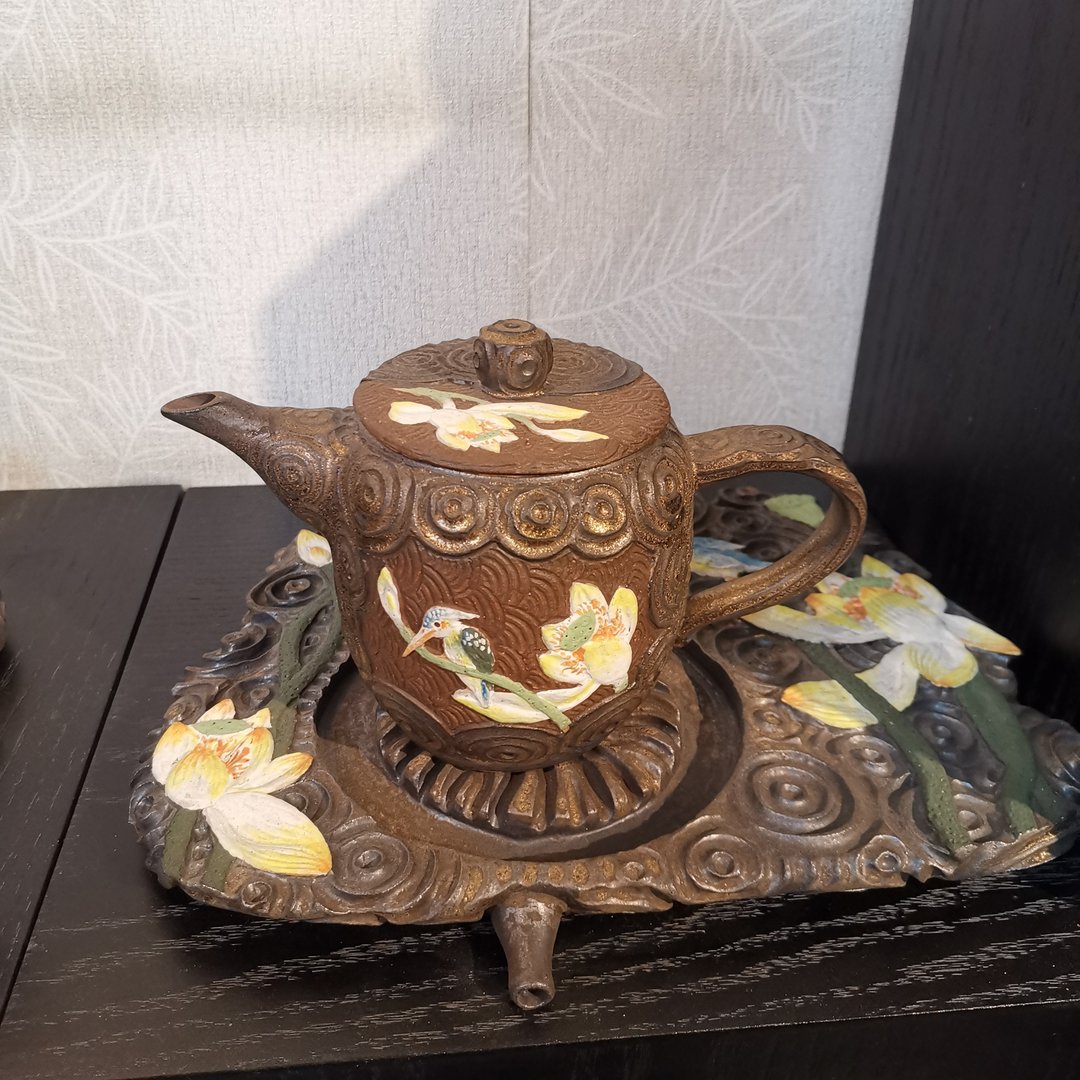 手工制作-花壶系列-荷塘茶具套组 - 茶具/茶杯 - 陶 