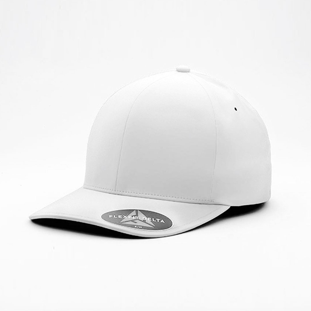 【YUPOONG】防水性 Flexfit Delta X Cap 白-定制化1-180-09 - 帽子 - 聚酯纤维 白色