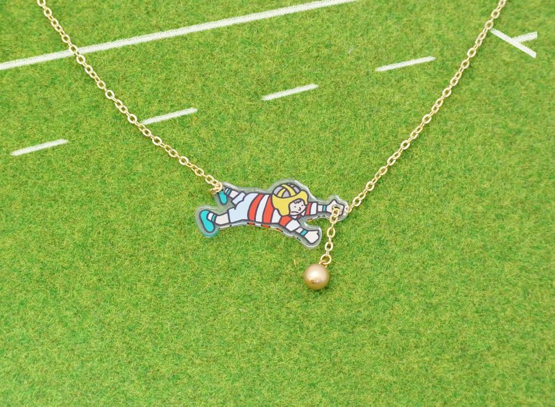 Rugby player Necklace - 项链 - 压克力 多色