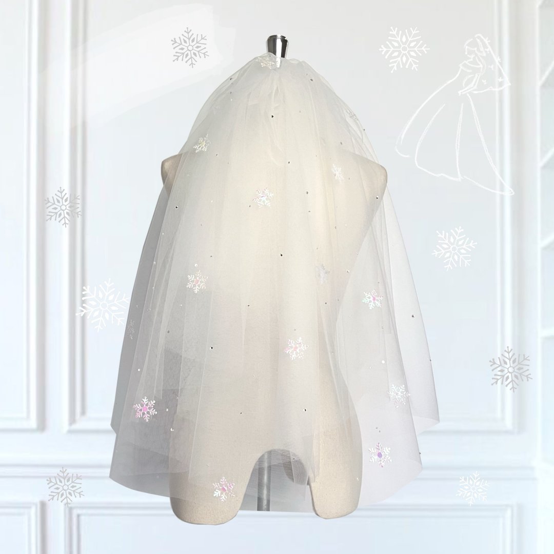 Snowy Veil : Wedding bridal veil - 发饰 - 绣线 