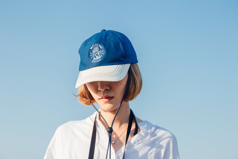 FOXY CAP BLUE - 帽子 - 棉．麻 蓝色