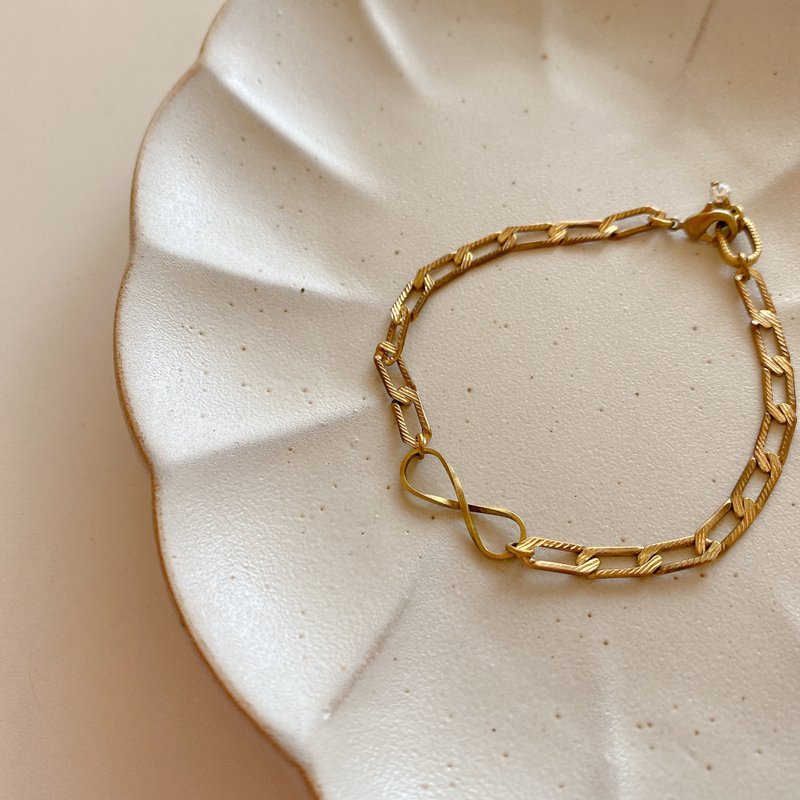 无限境静-黄铜 锆石手链 - 手链/手环 - 铜/黄铜 多色