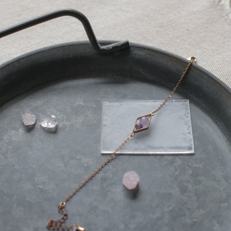 天然石手链- 梦游/可定制 - 手链/手环 - 水晶 紫色