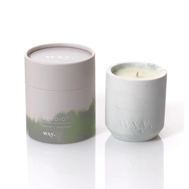 【英国 wxy】Studio2 大理石纹蜡烛- 茴香 & 广藿香 /142g - 蜡烛/烛台 - 水泥 绿色