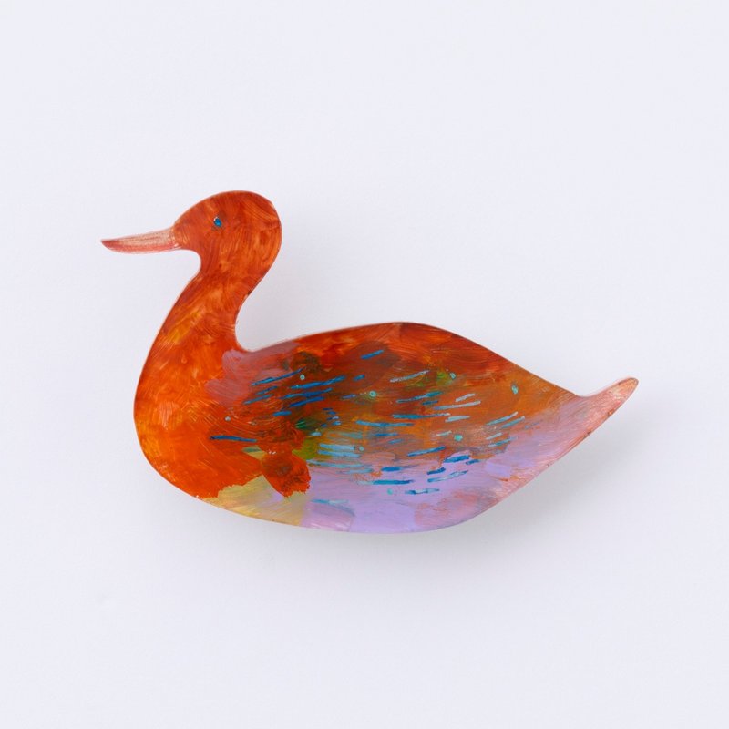 胸针 - 胸针 - 压克力 橘色