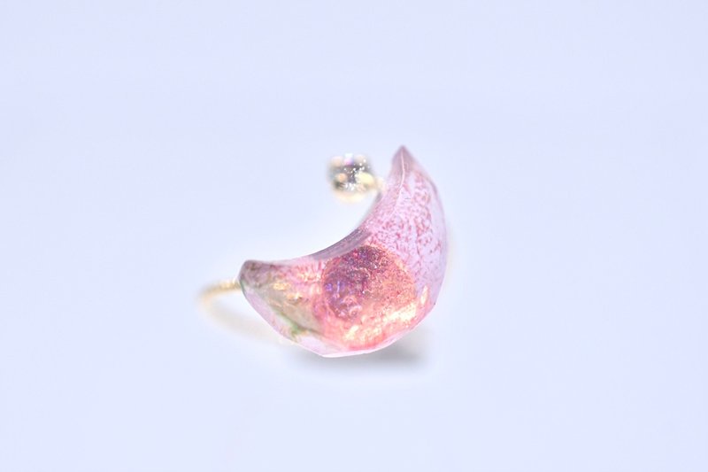 淡粉色月亮戒指 - 戒指 - 玻璃 粉红色