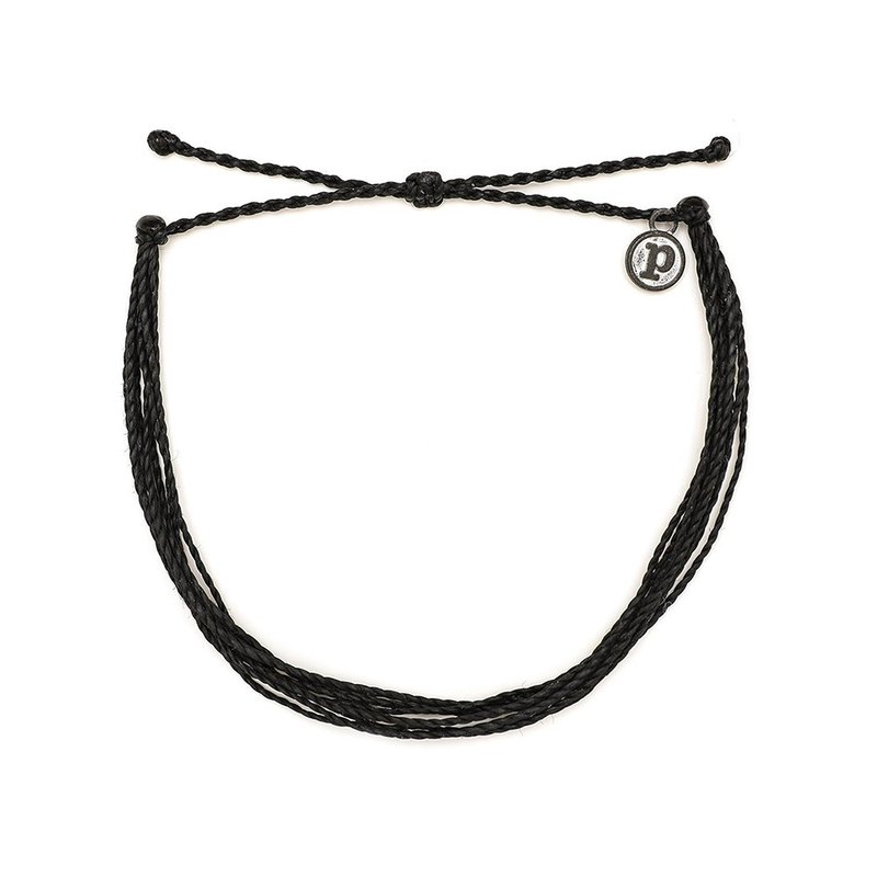 Pura Vida 美国手工 纯黑款基本缤纷款可调式脚环 - 脚链/脚环 - 其他材质 黑色