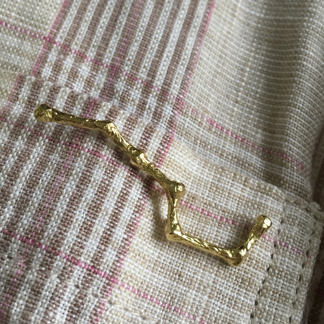 Big Dipper pins with ligninized texture - 徽章/别针 - 铜/黄铜 