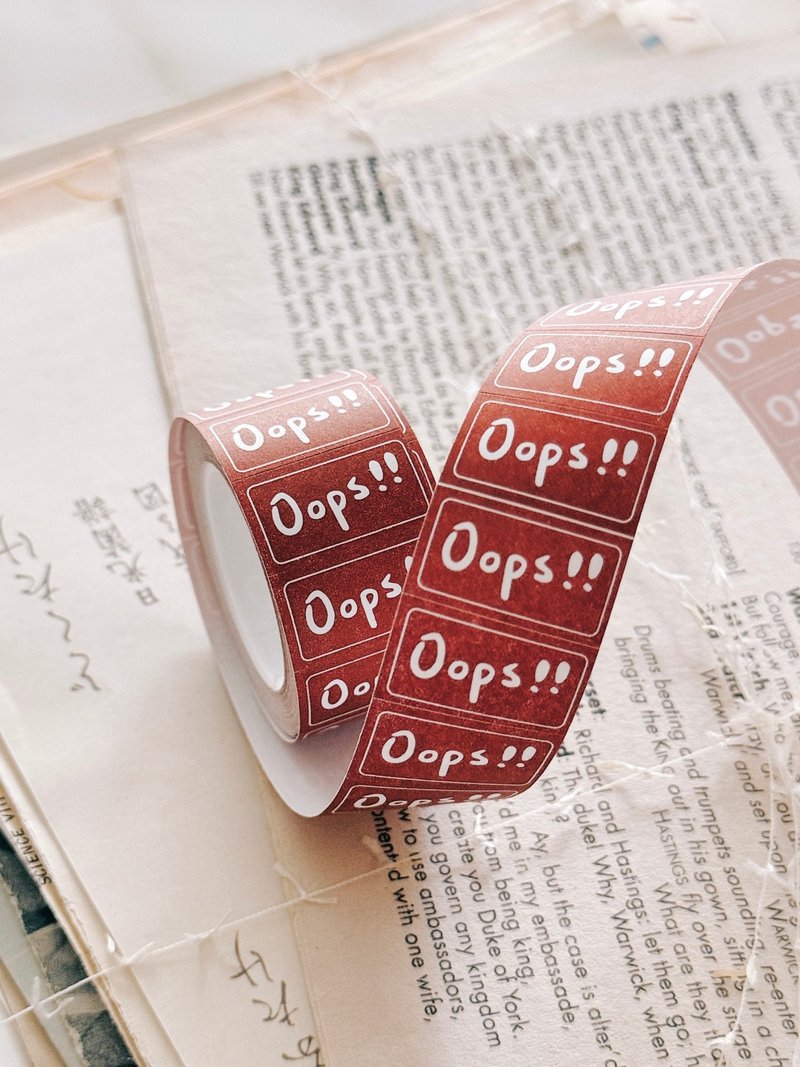 Oops!! / Red・标签贴纸卷・Sticker Roll - 贴纸 - 纸 