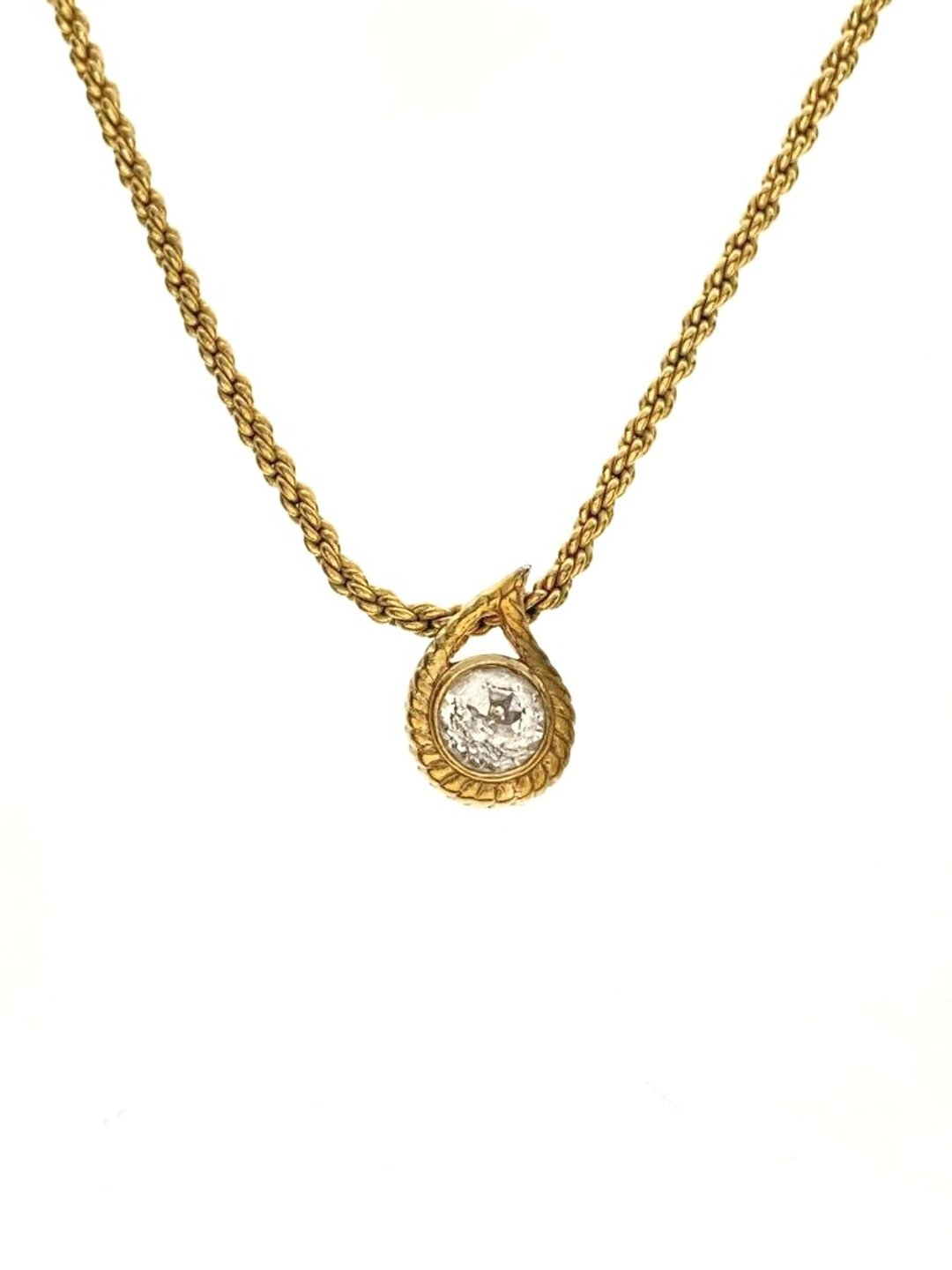 【特选货品】Dior水锁金水滴简约复古vintage颈链项链首饰品礼物 - 项链 - 其他金属 金色