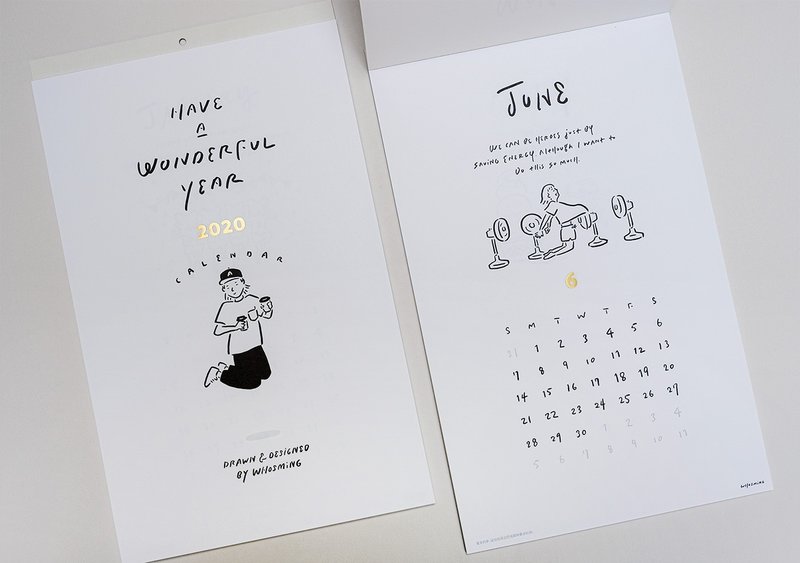 WHOSMiNG - HAVE A WONDERFUL YEAR 2020月历 - 年历/台历 - 纸 白色