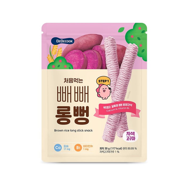 韩国【BEBECOOK】宝膳 婴幼儿初食绵绵贝贝棒-紫番薯(30g) - 其他 - 其他材质 