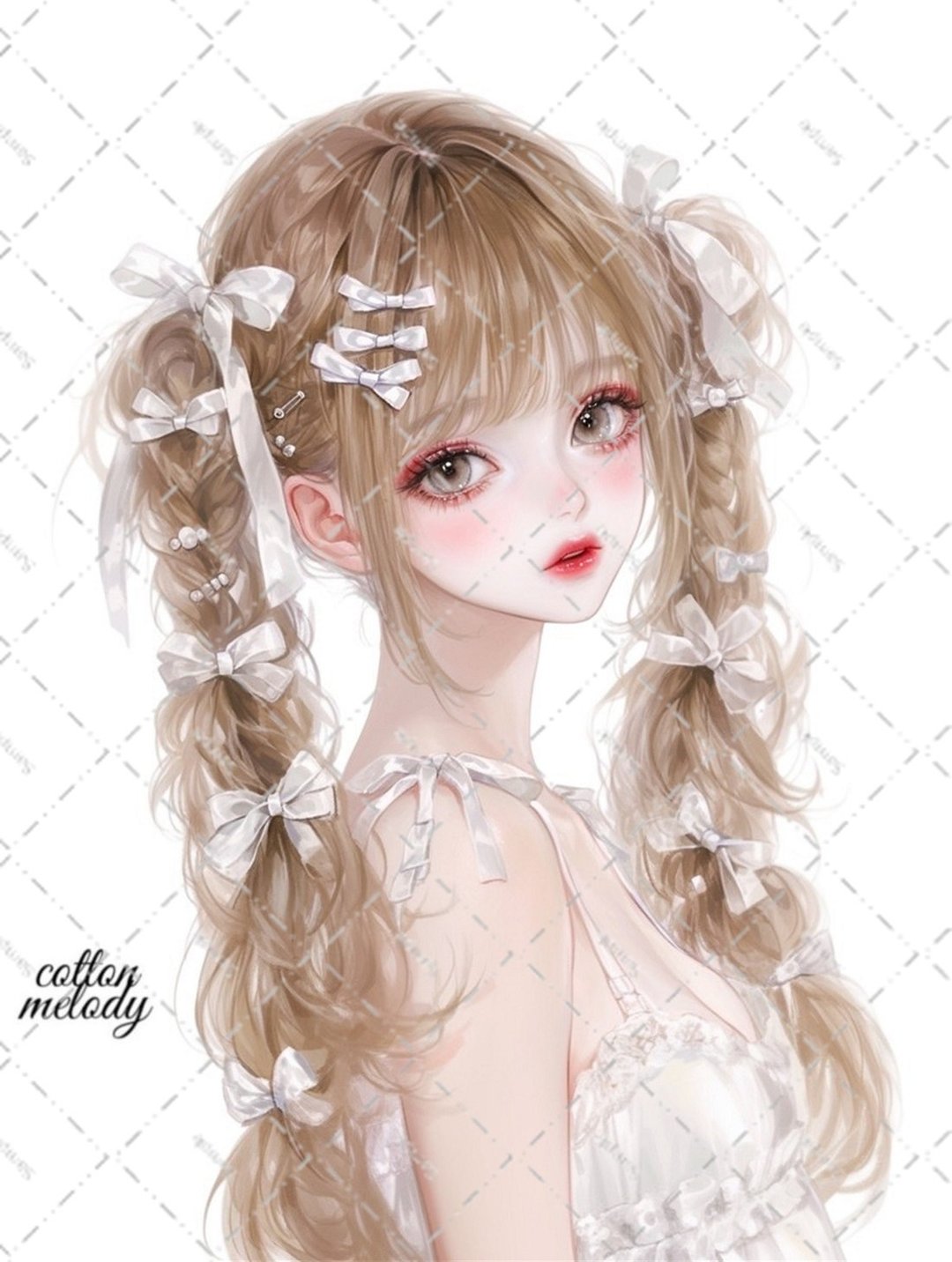 original sticker no.5808 人物贴纸 原创贴纸 人物贴纸 女孩贴纸 原创人物贴纸 - 贴纸 - 纸 