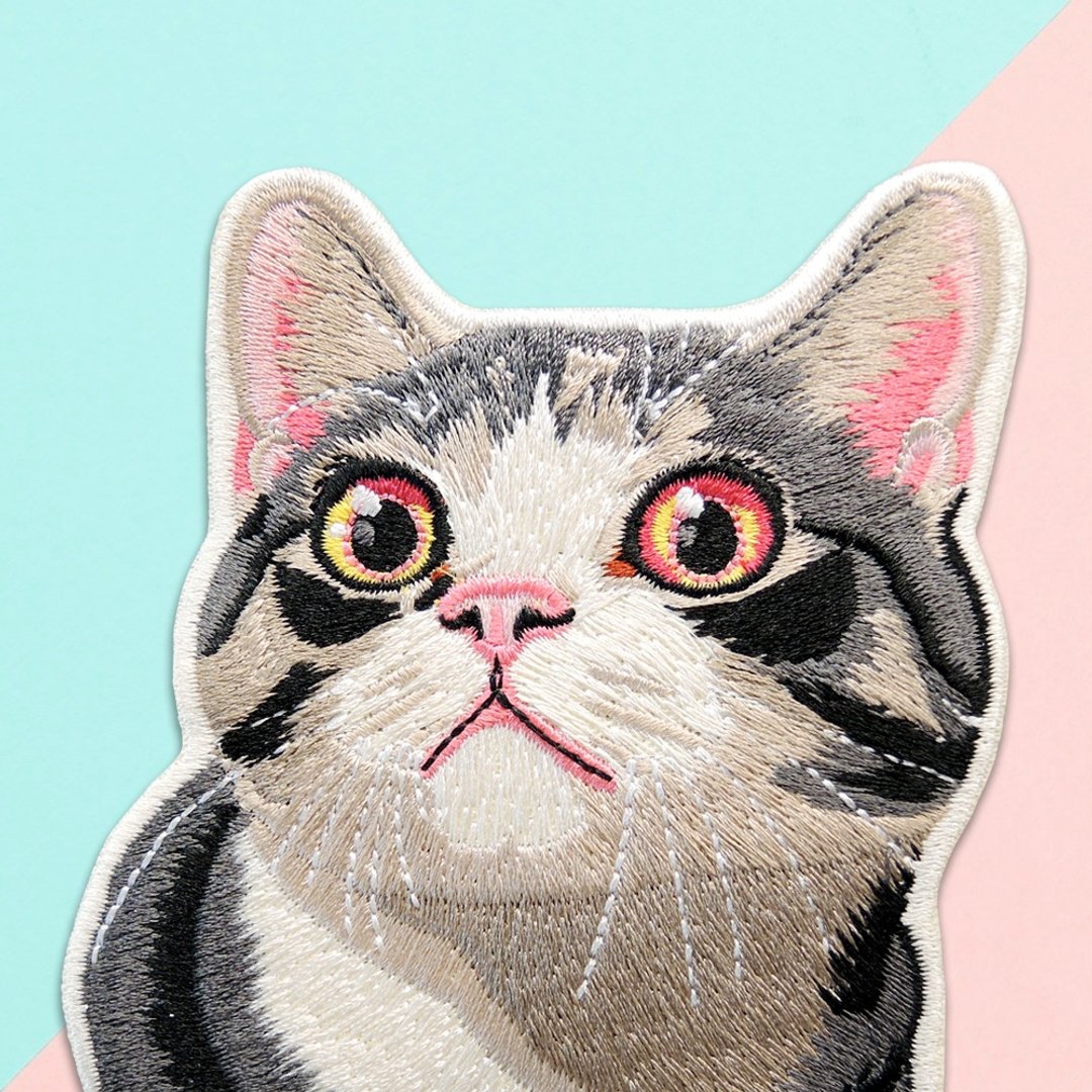 【刺绣布贴】仰望星空的猫 The Cat Gazing at the Starry Sky - 其他 - 绣线 