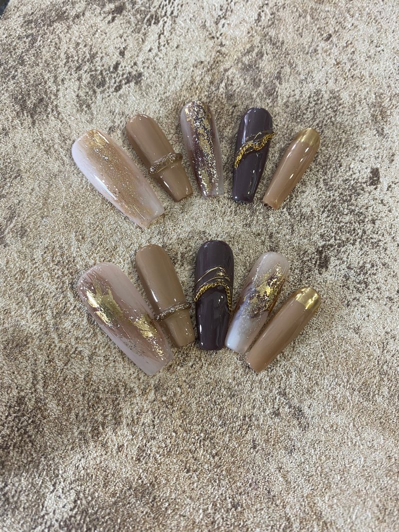 Nail arts/Press on nails/handmade手工美甲 穿戴甲 贵妇下午茶2 - 其他 - 其他材质 