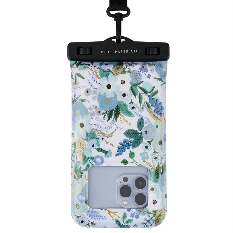 美国 Rifle Paper 限定款时尚防水漂浮手机袋 - 花园派对蓝 - 手机配件 - 防水材质 