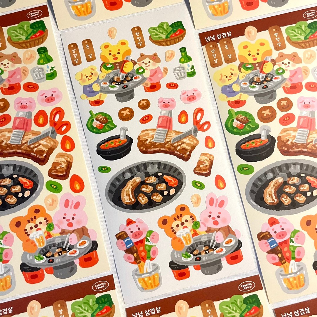 五花肉贴纸 - 贴纸 - 纸 