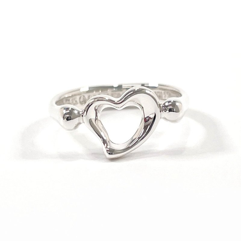 【日本直送 二手美品】8.5号 蒂芬妮 TIFFANY&Co. 戒指 经典isOpen Heart Elsa Peretti - 戒指 - 纯银 银色