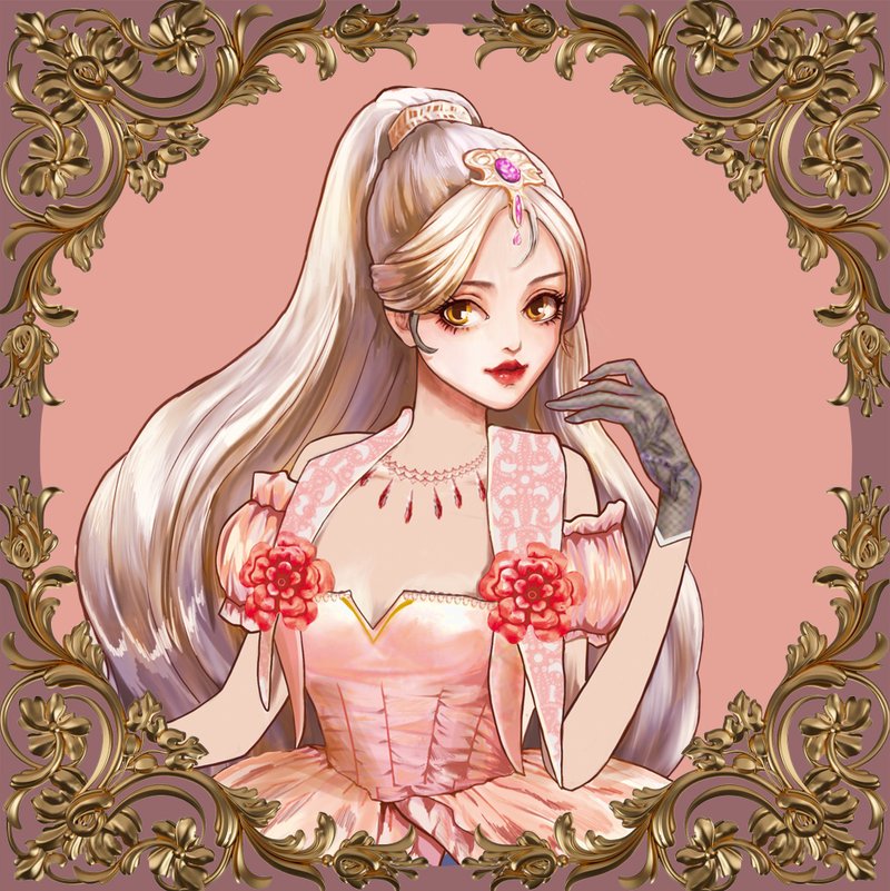 卡通女孩彩色贴纸cristina - 贴纸 - 纸 多色