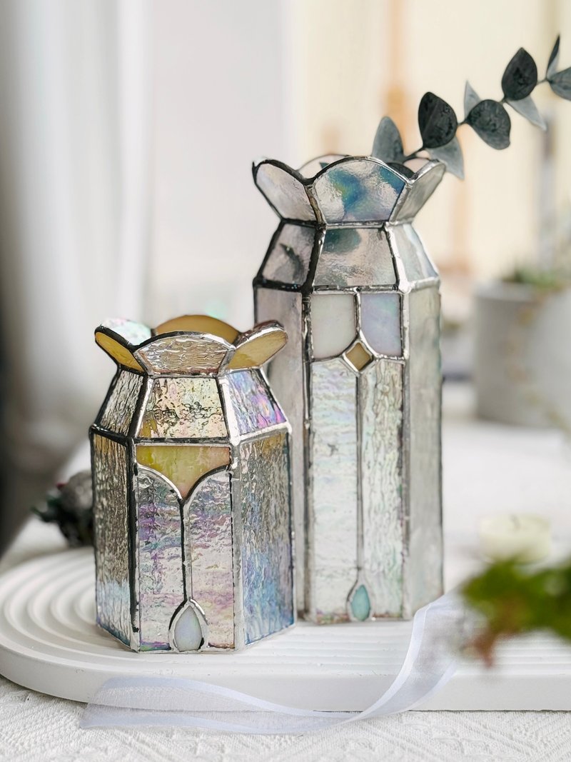 彩色玻璃-镶崁玻璃手作体验课-水滴小花瓶小笔筒 - 陶艺 - 玻璃 