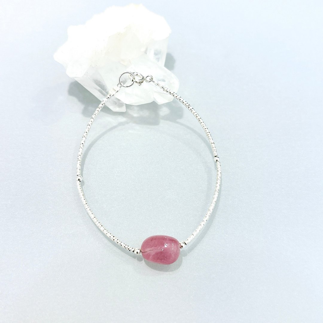 Ops Rose Quartz bracelet -粉晶/马粉晶/简约/手链/桃花/手链 - 手链/手环 - 宝石 粉红色