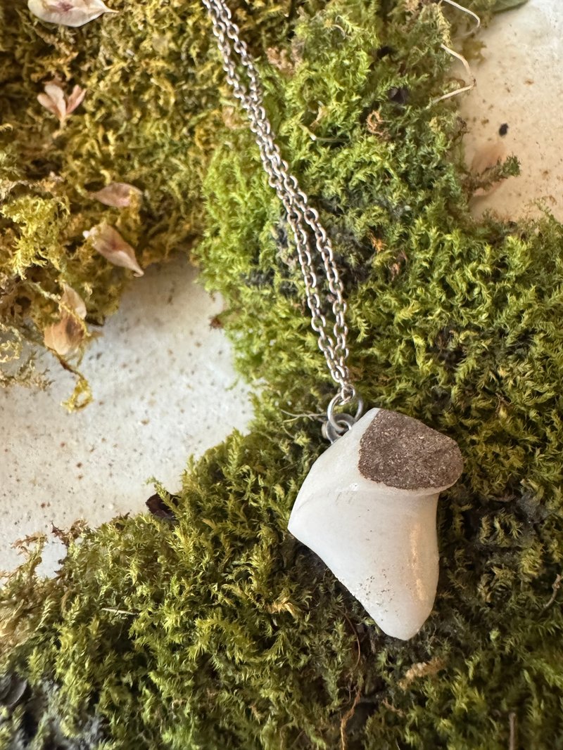 青瓷项链 - 项链 - 陶 白色