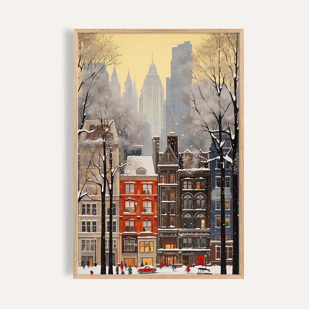 城市冬季风格 / 雪落欧风街道 挂画 海报 无框画 - 海报/装饰画/版画 - 纸 