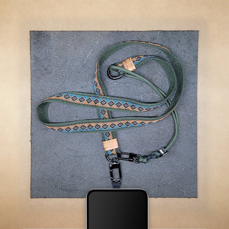 手机挂绳 万用背带 相机背带  可拆式 - 挂绳/吊绳 - 其他人造纤维 绿色