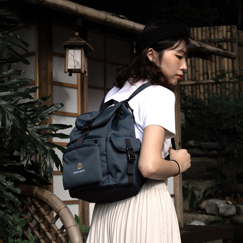 旅游 轻便 单扣索绳 防泼水 后背包 书包 女生 - 灰色 - 后背包/双肩包 - 防水材质 灰色