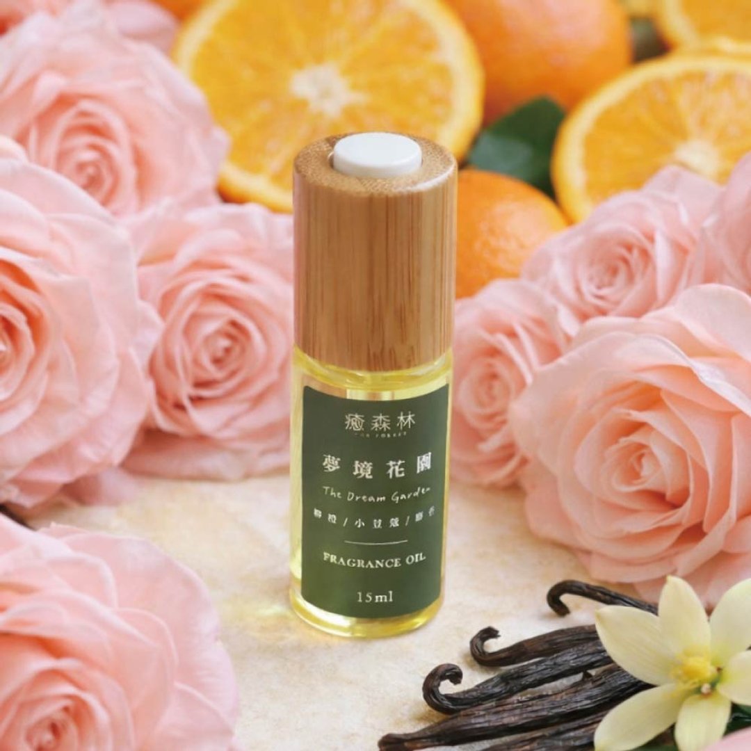 梦境花园空间香氛油 15ml | 牡丹玫瑰白麝香 | 居家扩香香氛油 - 香薰/精油/线香 - 玻璃 卡其色