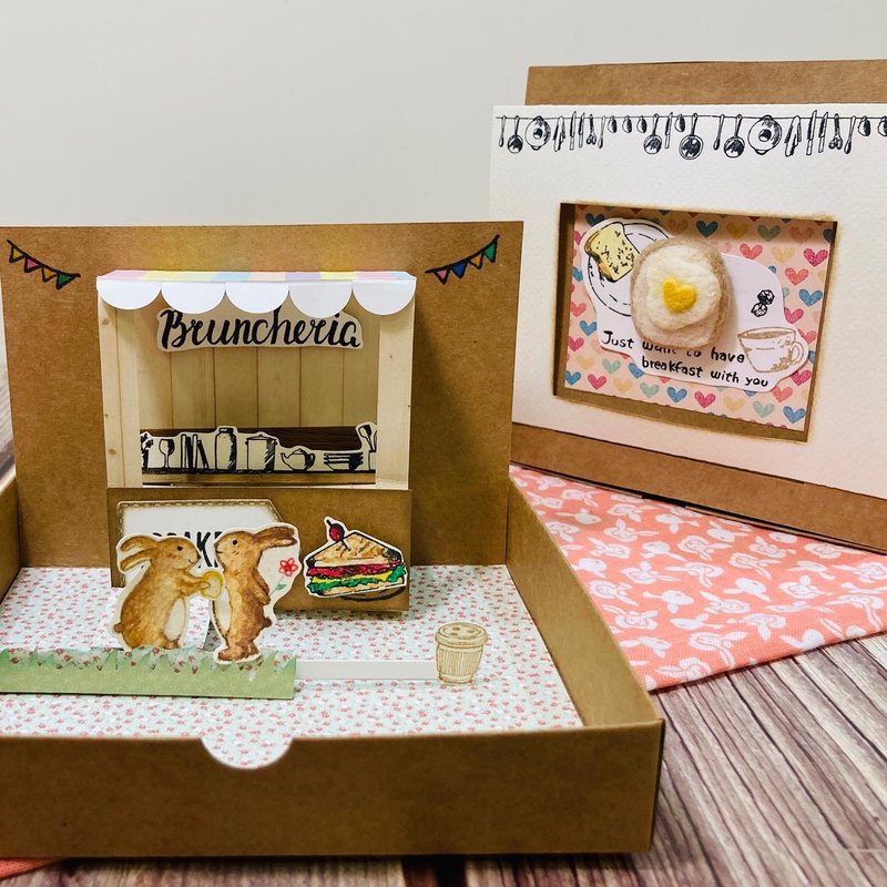 万用卡片礼盒手作材料包 手作羊毛毡 手作相框 定制化 - 编织/刺绣/羊毛毡/裁缝 - 纸 