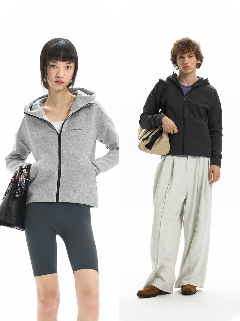 【立体裁剪】人体结构无痕7A抗菌修身拉链连帽训练服Unvesno (UN) - 男装外套 - 其他材质 