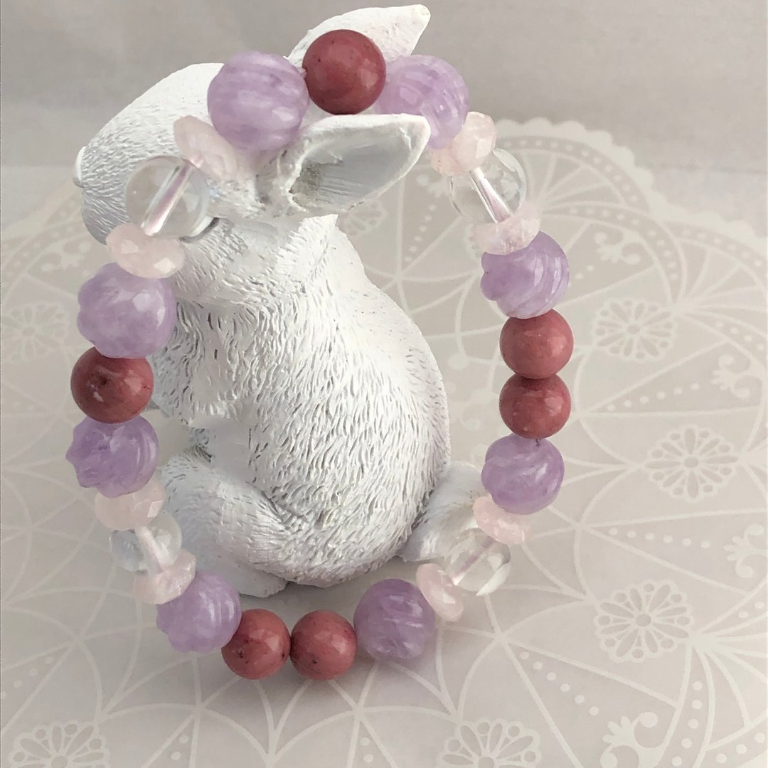 Fairy tale natural stone bracelet - 手链/手环 - 石头 紫色
