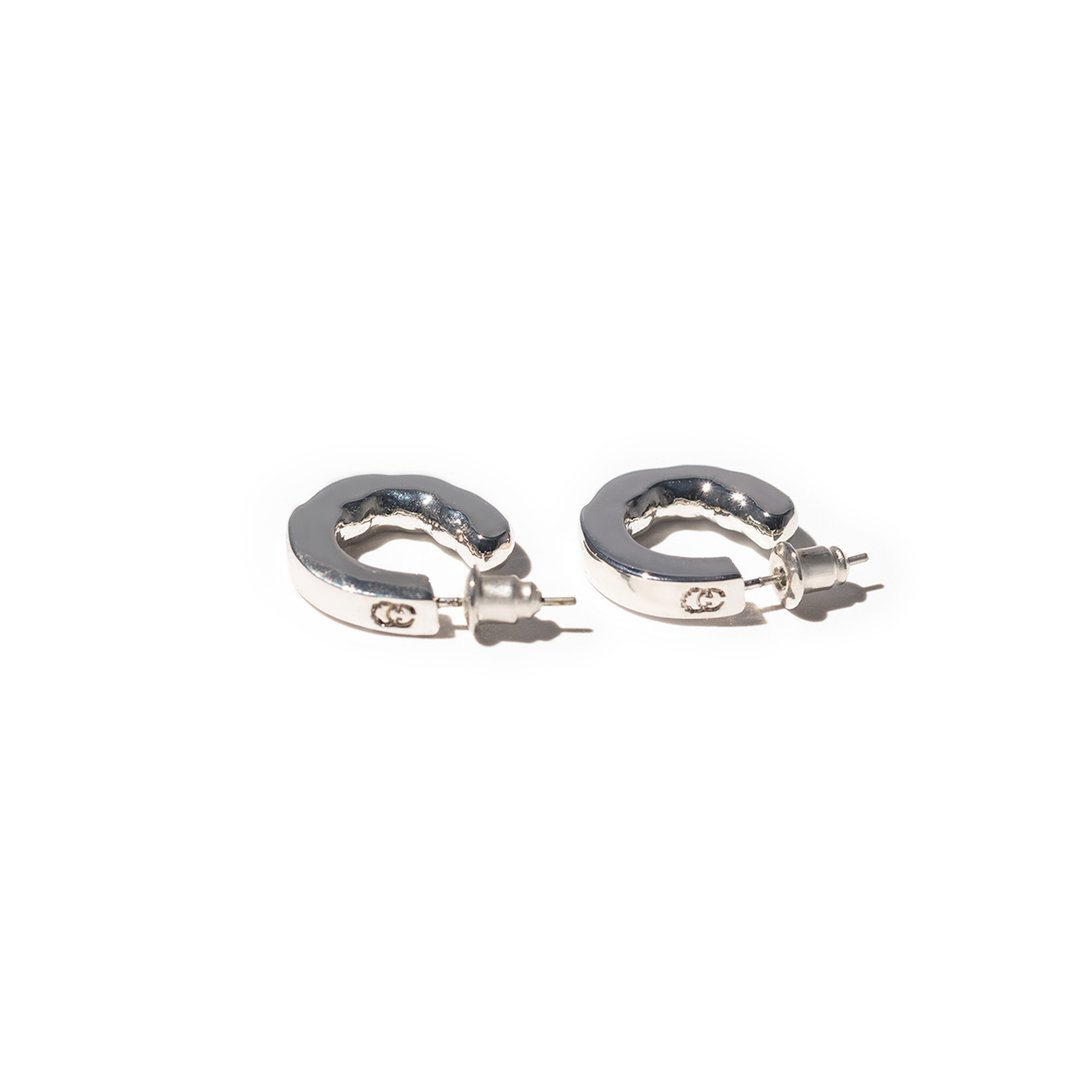 耳环 Earrings - Carol 两色 银 - 耳环/耳夹 - 其他金属 银色