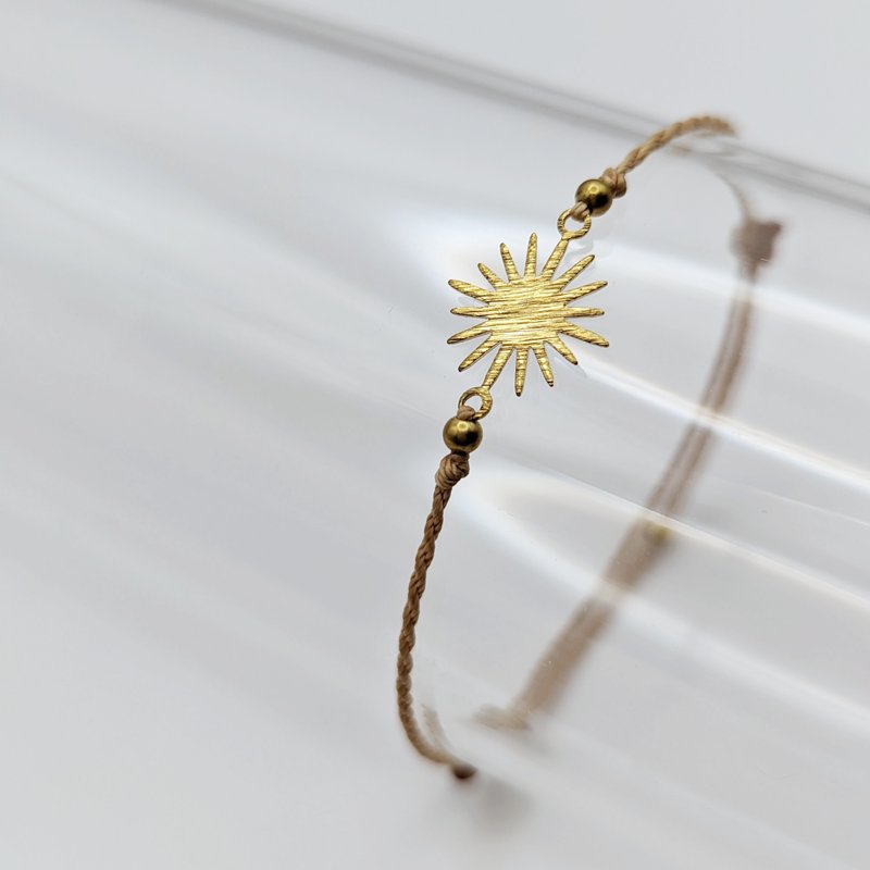 自然系女孩 太阳光芒黄铜手环 毕业礼物 - 手链/手环 - 铜/黄铜 