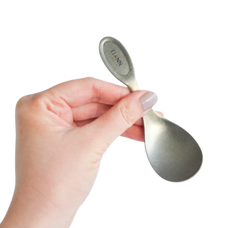 纯钛小汤匙 原色 安全无毒 (儿童汤匙/ 布丁匙) - 餐刀/叉/匙组合 - 其他金属 银色