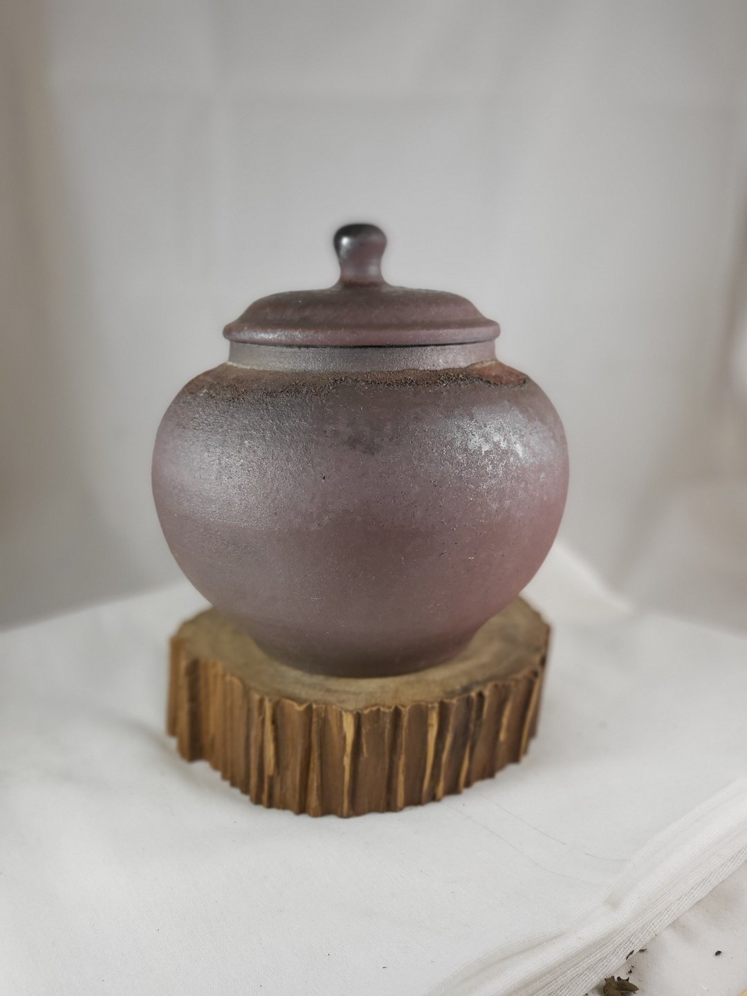 柴上茶仓可存五斤茶叶 - 茶具/茶杯 - 陶 咖啡色