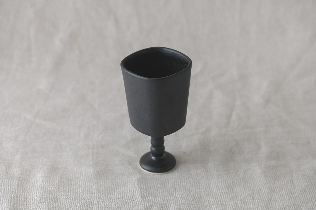 夜河 - 高脚杯 - 酒杯/酒器 - 陶 黑色