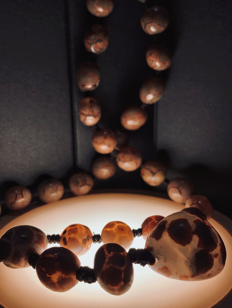 Pitaya agate 新疆密龟背玛瑙项链 - 项链 - 其他材质 