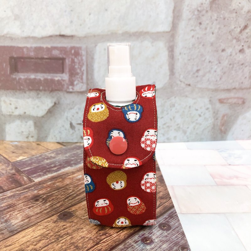 酒精/消毒液收纳袋 附100ml 2号瓶 外出必备防疫小物 - 不倒翁 - 收纳用品 - 棉 红色