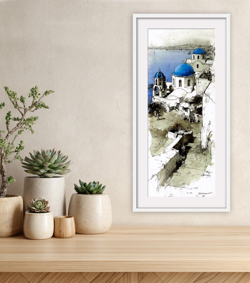 水彩画-附画框 | 入厝礼| 挂画| 民宿布置|  室内设计| 海报 - 海报/装饰画/版画 - 木头 多色