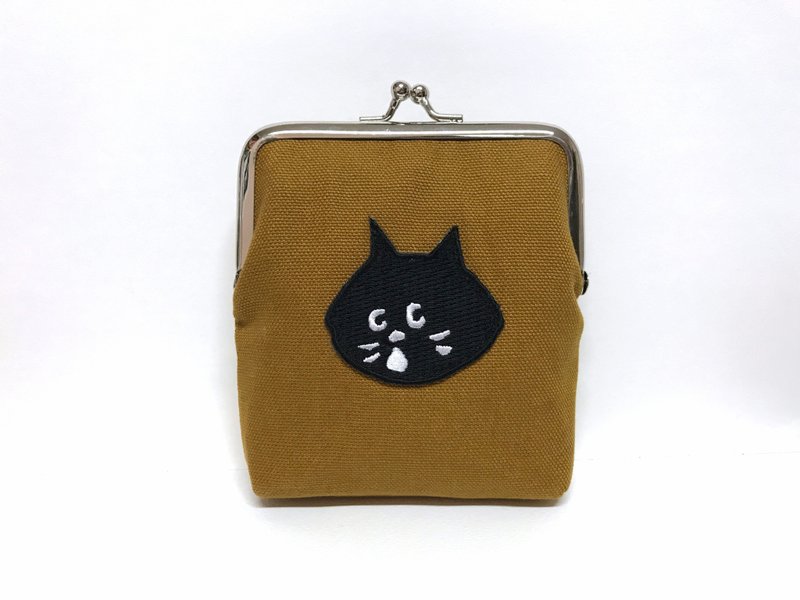 限量款  北欧风口金 口金包 / 零钱包 -- 哇黑猫 - 零钱包 - 棉．麻 多色