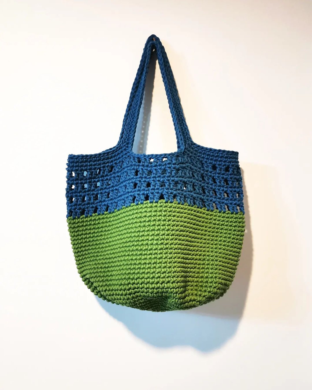 大 型 双 色 通 花 Tote Bag - 侧背包/斜挎包 - 环保材料 绿色