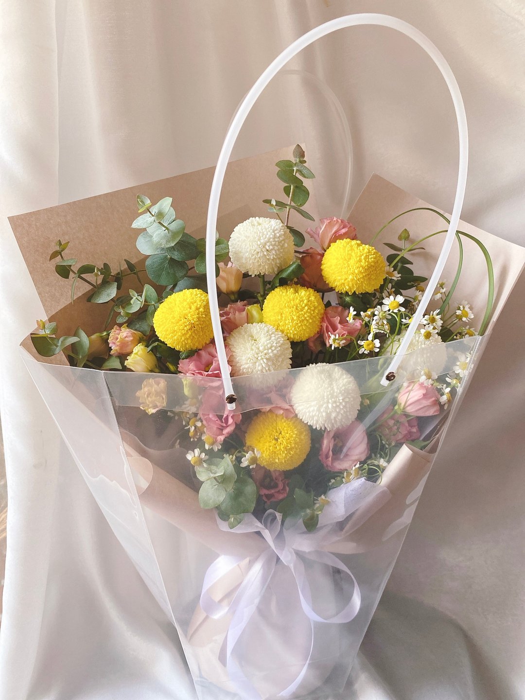 清新、活泼、可爱—乒乓菊鲜花束(限双北快递 - 植栽/盆栽 - 植物．花 黄色