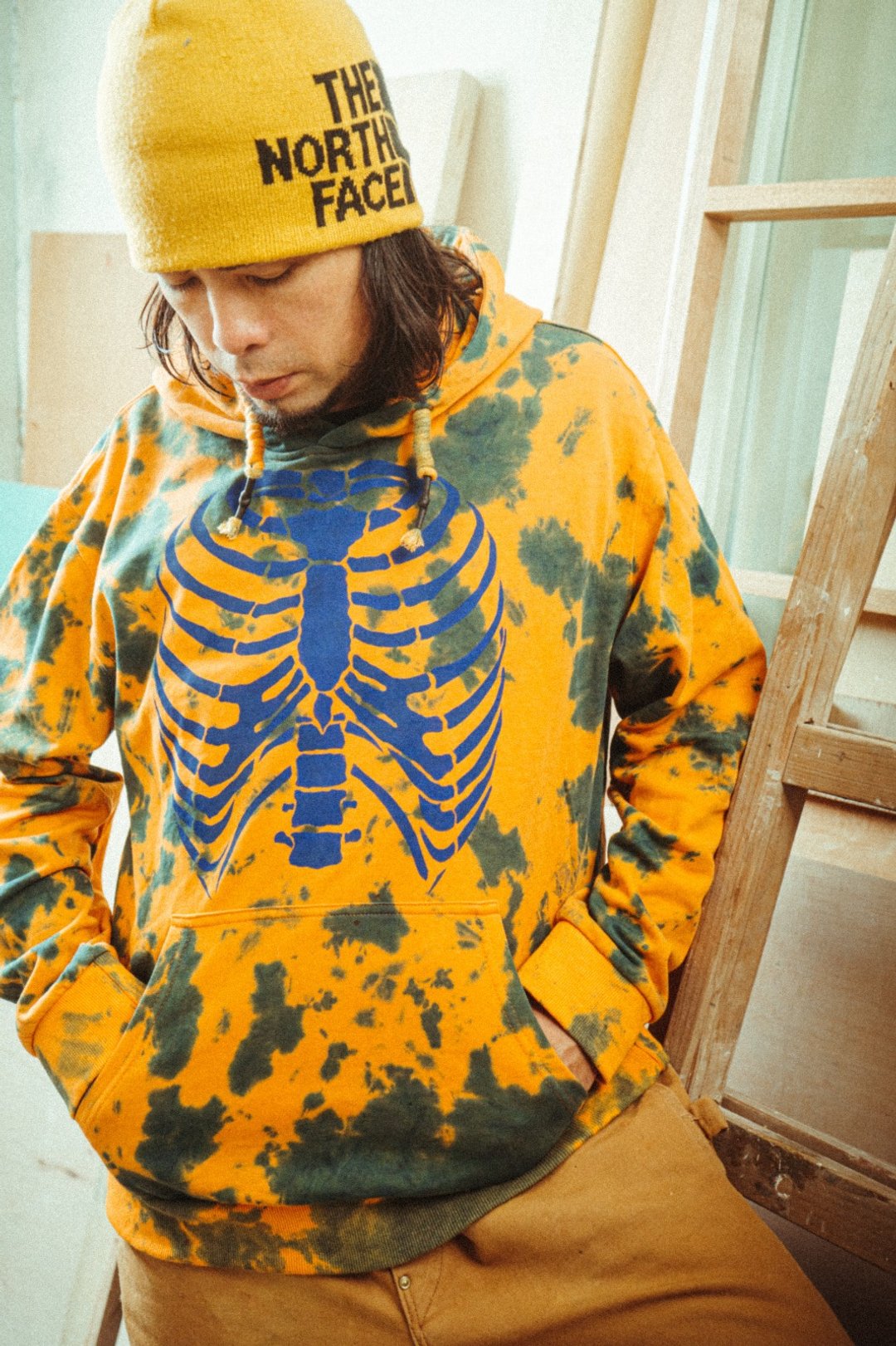 扎染 连帽卫衣 Tiedye Hooded - 中性连帽卫衣/T 恤 - 其他材质 橘色
