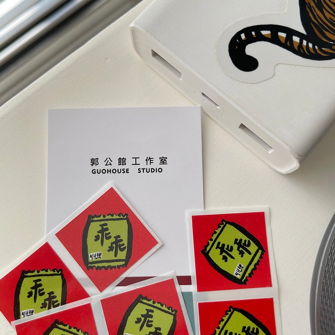 【快速出货】乖乖春联造型防水小贴纸 6入组 - 贴纸 - 塑料 红色
